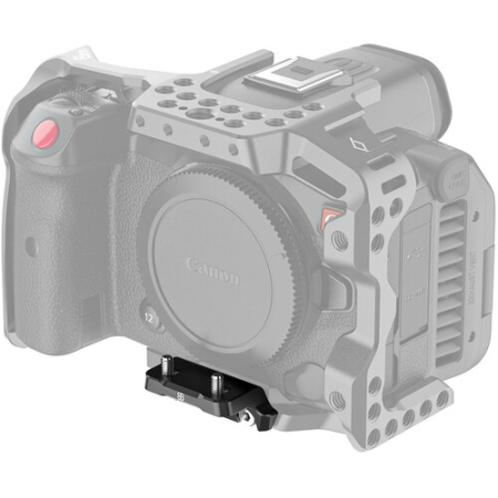 8Sinn Lens Adapter Support - stabilizator / podpora do adaptera obiektywu RF / PL Evolution do klatki do Canon EOS R5C / R5 Mark II / C50 - przykład użycia